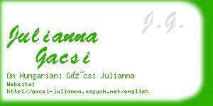julianna gacsi business card